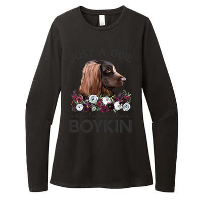 Just A Who Loves Her Kin Spaniel Gift Womens CVC Long Sleeve Shirt