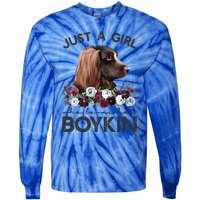 Just A Who Loves Her Kin Spaniel Gift Tie-Dye Long Sleeve Shirt