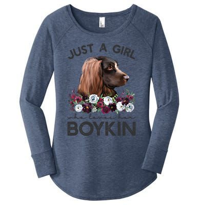 Just A Who Loves Her Kin Spaniel Gift Women's Perfect Tri Tunic Long Sleeve Shirt