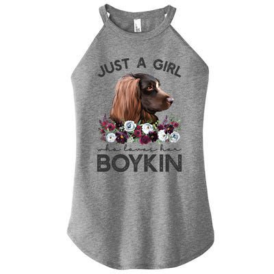 Just A Who Loves Her Kin Spaniel Gift Women's Perfect Tri Rocker Tank