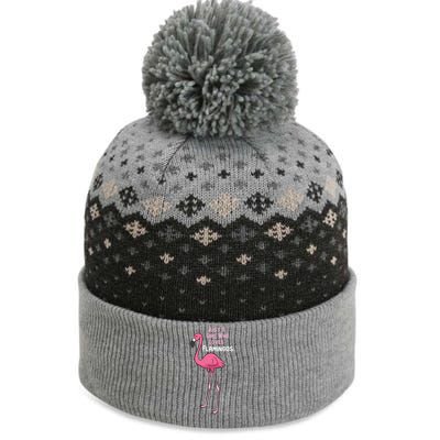 Just A Who Loves Flamingos Cute Flamingo Gift The Baniff Cuffed Pom Beanie