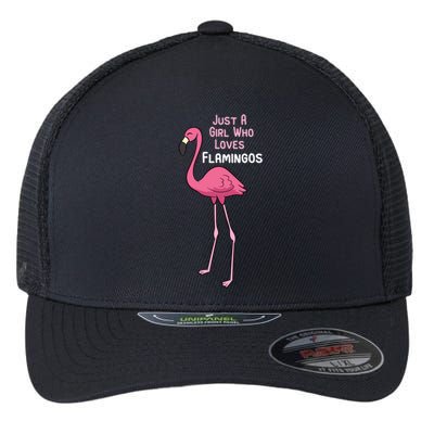 Just A Who Loves Flamingos Cute Flamingo Gift Flexfit Unipanel Trucker Cap