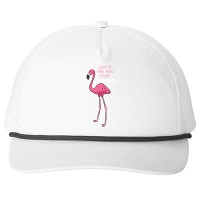 Just A Who Loves Flamingos Cute Flamingo Gift Snapback Five-Panel Rope Hat