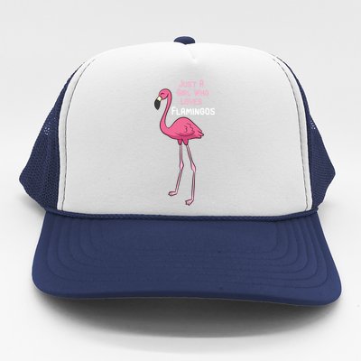 Just A Who Loves Flamingos Cute Flamingo Gift Trucker Hat