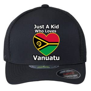 Just A Who Loves Vanuatu Gift Flexfit Unipanel Trucker Cap