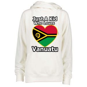 Just A Who Loves Vanuatu Gift Womens Funnel Neck Pullover Hood