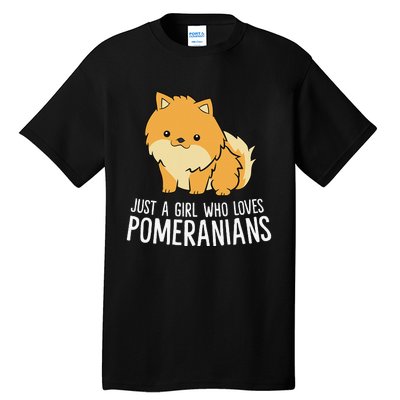 Just a Who Loves Pomeranians Tall T-Shirt