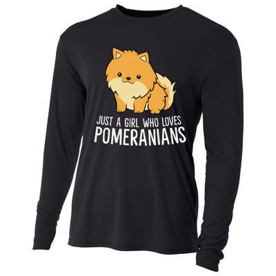 Just a Who Loves Pomeranians Cooling Performance Long Sleeve Crew