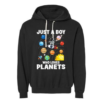 Just A Who Loves Planets Solar System Space Astronaut Garment-Dyed Fleece Hoodie