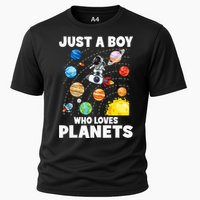 Just A Who Loves Planets Solar System Space Astronaut Cooling Performance Crew T-Shirt