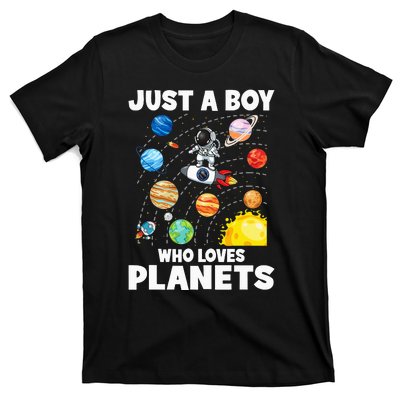 Just A Who Loves Planets Solar System Space Astronaut T-Shirt