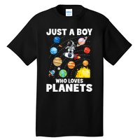 Just A Who Loves Planets Solar System Space Astronaut Tall T-Shirt