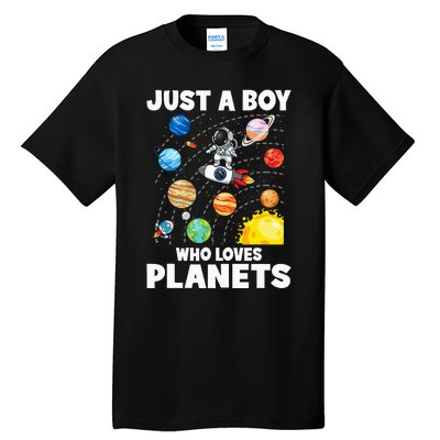 Just A Who Loves Planets Solar System Space Astronaut Tall T-Shirt