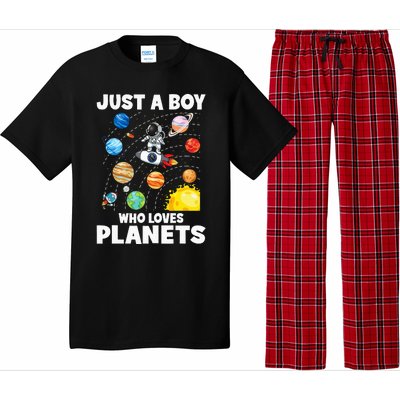 Just A Who Loves Planets Solar System Space Astronaut Pajama Set