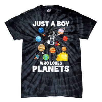 Just A Who Loves Planets Solar System Space Astronaut Tie-Dye T-Shirt