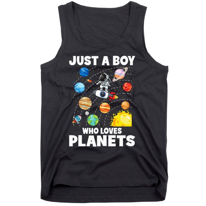 Just A Who Loves Planets Solar System Space Astronaut Tank Top