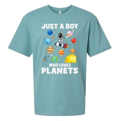 Just A Who Loves Planets Solar System Space Astronaut Sueded Cloud Jersey T-Shirt