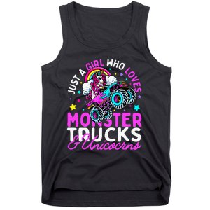 Just a  Who Loves Monster Trucks and Unicornsx Tank Top