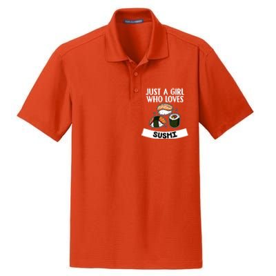 Just A Who Loves Sushi Cute Sushi Lover Great Gift Dry Zone Grid Polo