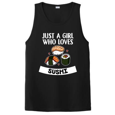 Just A Who Loves Sushi Cute Sushi Lover Great Gift PosiCharge Competitor Tank