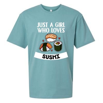 Just A Who Loves Sushi Cute Sushi Lover Great Gift Sueded Cloud Jersey T-Shirt