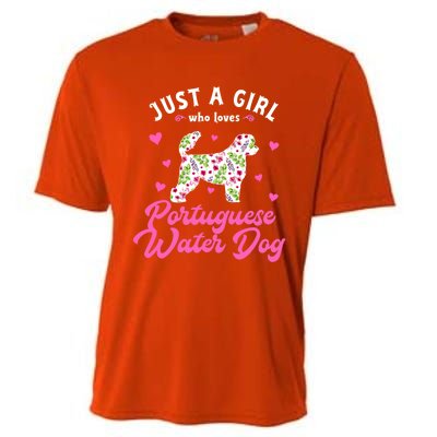 Just A Who Loves Portuguese Water Dog Gift Cooling Performance Crew T-Shirt