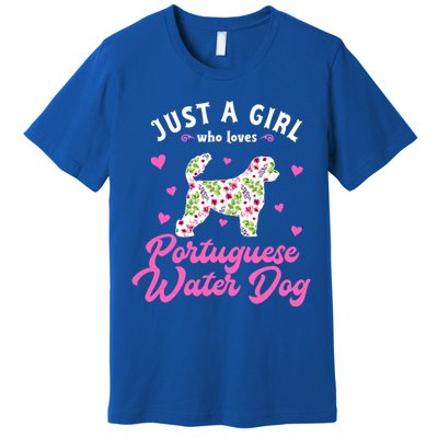 Just A Who Loves Portuguese Water Dog Gift Premium T-Shirt