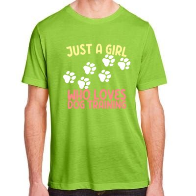 Just A Who Loves Dog Training Dog Trainer Gift Adult ChromaSoft Performance T-Shirt