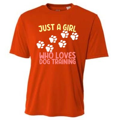 Just A Who Loves Dog Training Dog Trainer Gift Cooling Performance Crew T-Shirt