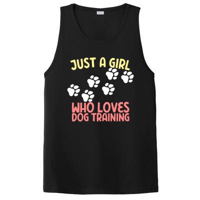 Just A Who Loves Dog Training Dog Trainer Gift PosiCharge Competitor Tank