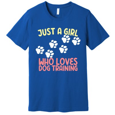 Just A Who Loves Dog Training Dog Trainer Gift Premium T-Shirt