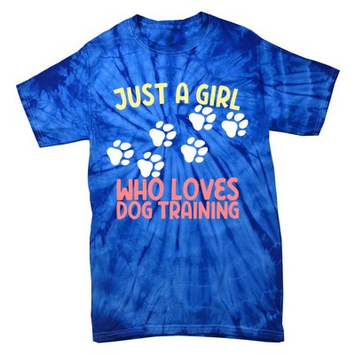 Just A Who Loves Dog Training Dog Trainer Gift Tie-Dye T-Shirt