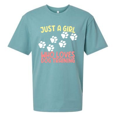 Just A Who Loves Dog Training Dog Trainer Gift Sueded Cloud Jersey T-Shirt