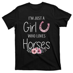 Just A  Who Loves Horses Horse Lover Cute T-Shirt