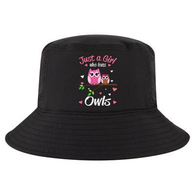 Just A  Who Loves Owls Cool Comfort Performance Bucket Hat