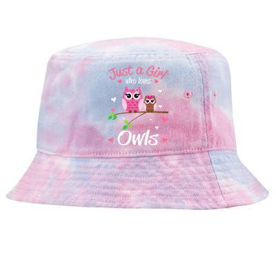 Just A  Who Loves Owls Tie-Dyed Bucket Hat