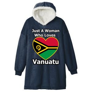 Just A Who Loves Vanuatu Cool Gift Hooded Wearable Blanket