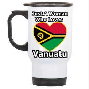 Just A Who Loves Vanuatu Cool Gift Stainless Steel Travel Mug