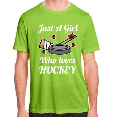 Just A Who Loves Hockey Ice Hockey Jersey Gift Adult ChromaSoft Performance T-Shirt