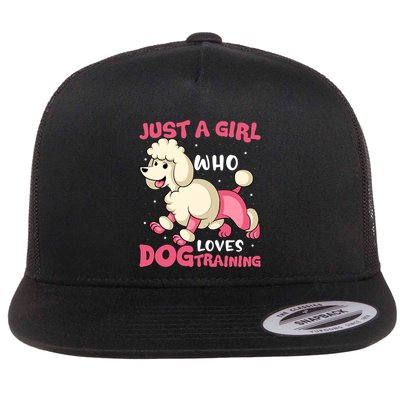 Just A Who Loves Dog Training Dog Trainer Great Gift Flatbill Hat