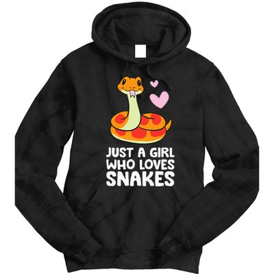 Just a  Who Loves Snakes Cute Snake Tie Dye Hoodie