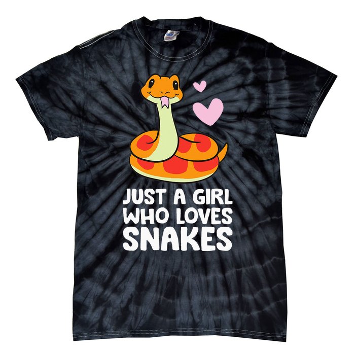 Just a  Who Loves Snakes Cute Snake Tie-Dye T-Shirt