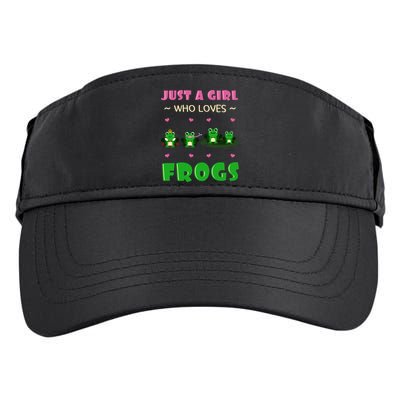 Just A Who Loves Frogs Toad Amphibian Froggy Gift Idea Gift Adult Drive Performance Visor