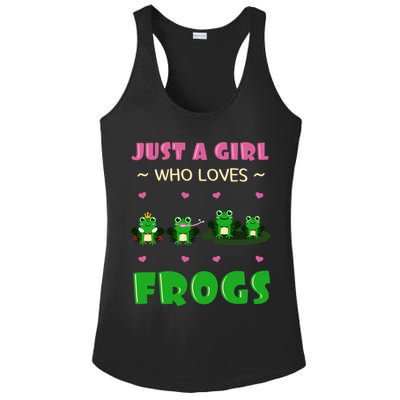 Just A Who Loves Frogs Toad Amphibian Froggy Gift Idea Gift Ladies PosiCharge Competitor Racerback Tank