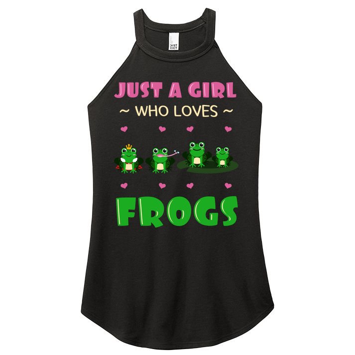 Just A Who Loves Frogs Toad Amphibian Froggy Gift Idea Gift Women's Perfect Tri Rocker Tank