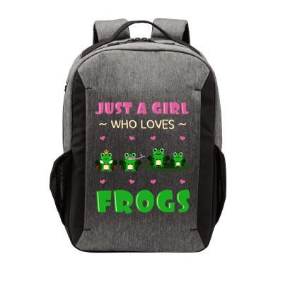 Just A Who Loves Frogs Toad Amphibian Froggy Gift Idea Gift Vector Backpack