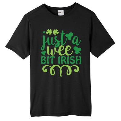 Just A Wee Bit Irish St Pattricks Day Tall Fusion ChromaSoft Performance T-Shirt