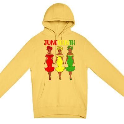 Juneteenth Afro Women Freeish Since 1865 Black Independence Day Black History Premium Pullover Hoodie