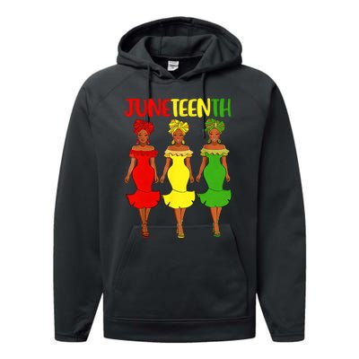 Juneteenth Afro Women Freeish Since 1865 Black Independence Day Black History Performance Fleece Hoodie