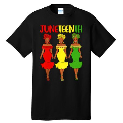 Juneteenth Afro Women Freeish Since 1865 Black Independence Day Black History Tall T-Shirt